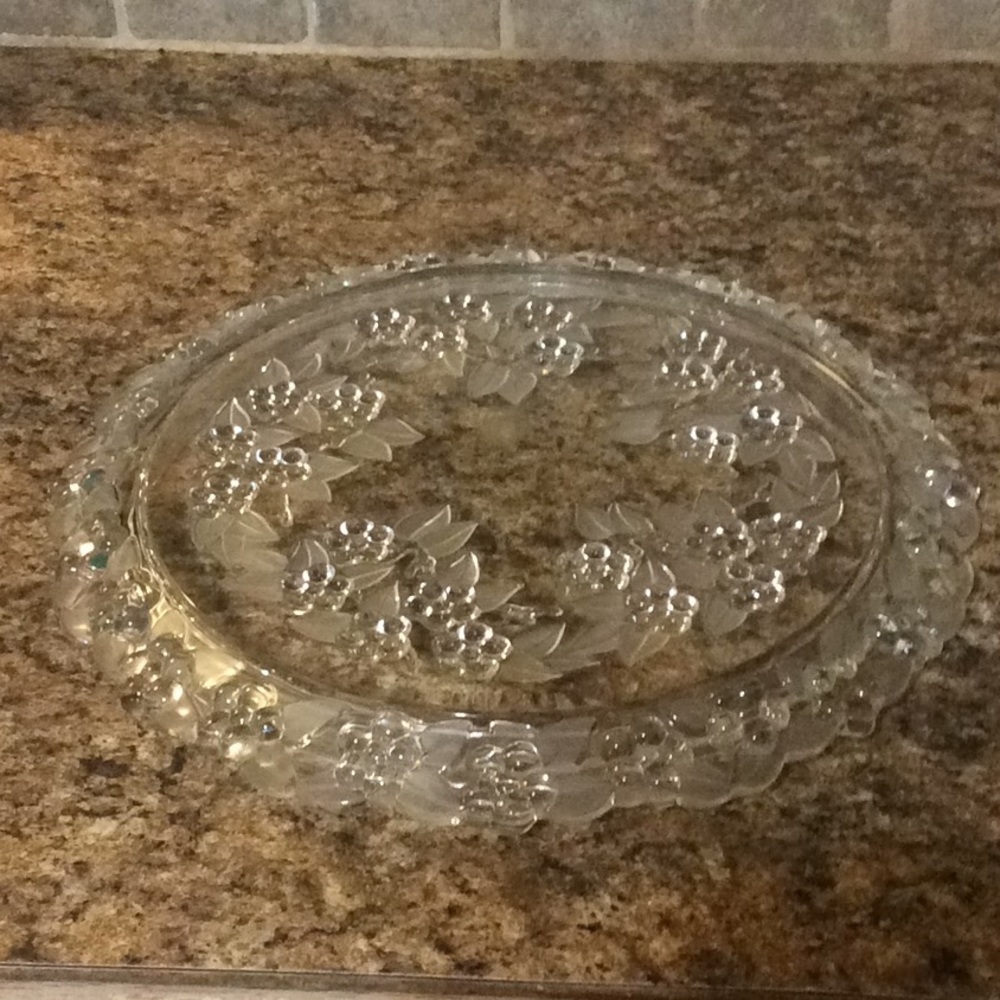 Vintage Mikasa Crystal Cake Serving Plate.